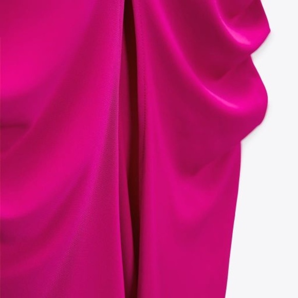 ZARA DRAPED SIDE SKIRT SIZE M - Picture 4 of 7